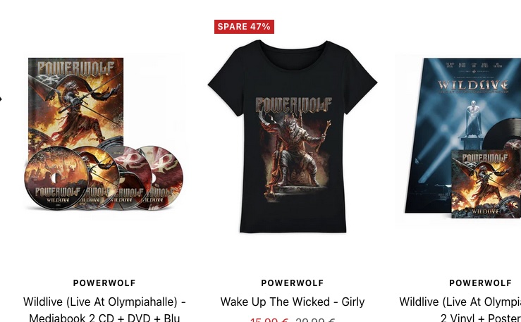 Powerwolf im METAL HAMMER-Merch-Shop